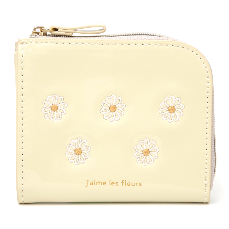 Flowering（フラワーリング） L字型 ミニ 財布 ベア フワラー チェリー