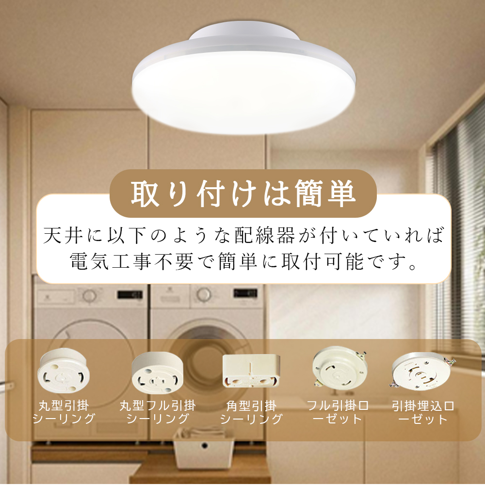 2個セット LEDシーリングライト 8畳 小型 人感センサー ライト LED