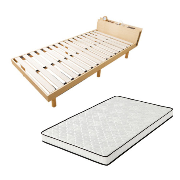 ベッド マットレス セミダブル ベッドフレーム マットレス付き セット