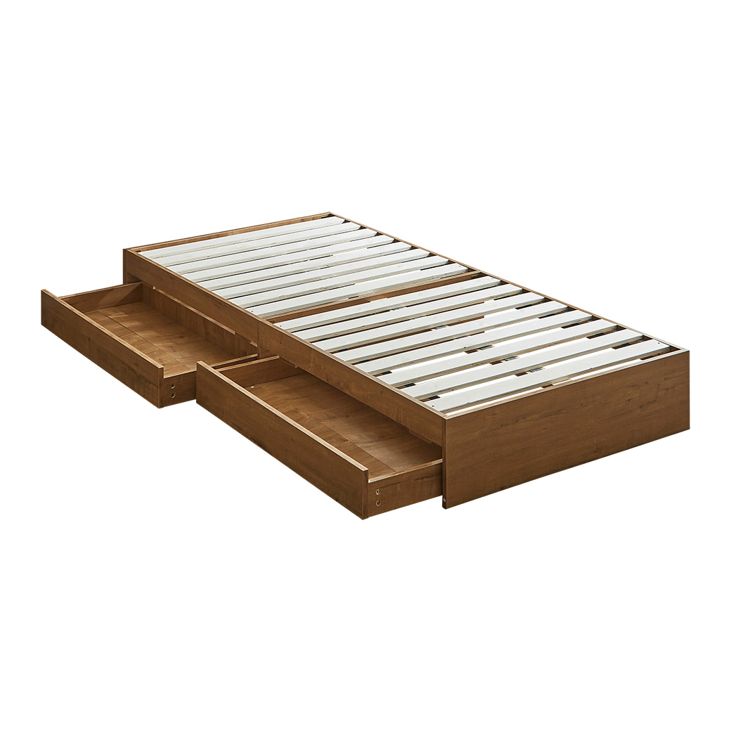 zesto ゼスト ヘッドレス 引き出し収納付きベッド シングル 2杯引出し