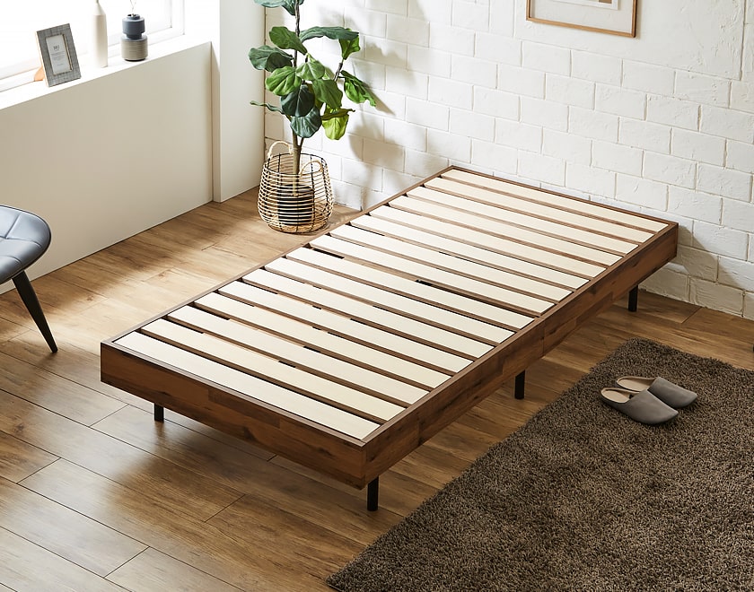 すのこベッド ベッドフレームのみ シングル 木製 ヘッドレスベッド