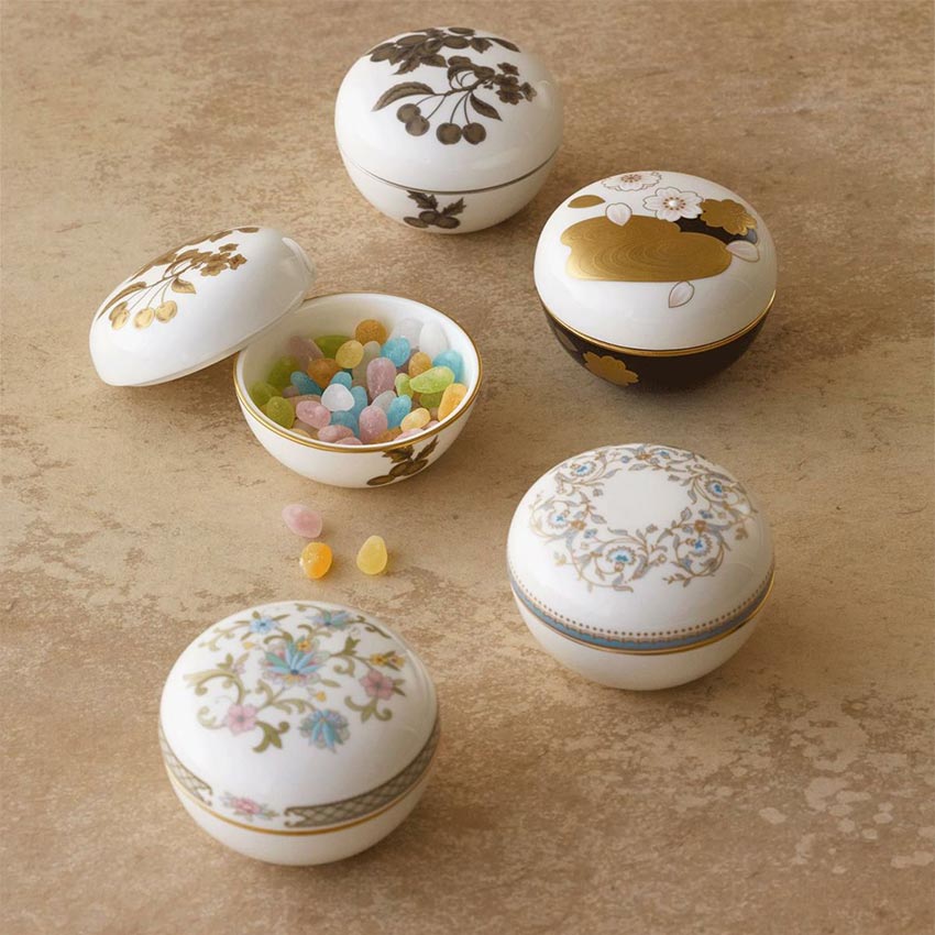 ノリタケ 銀の実 ボンボニエール 〈T54805/AC395〉 金平糖入れ : 愛