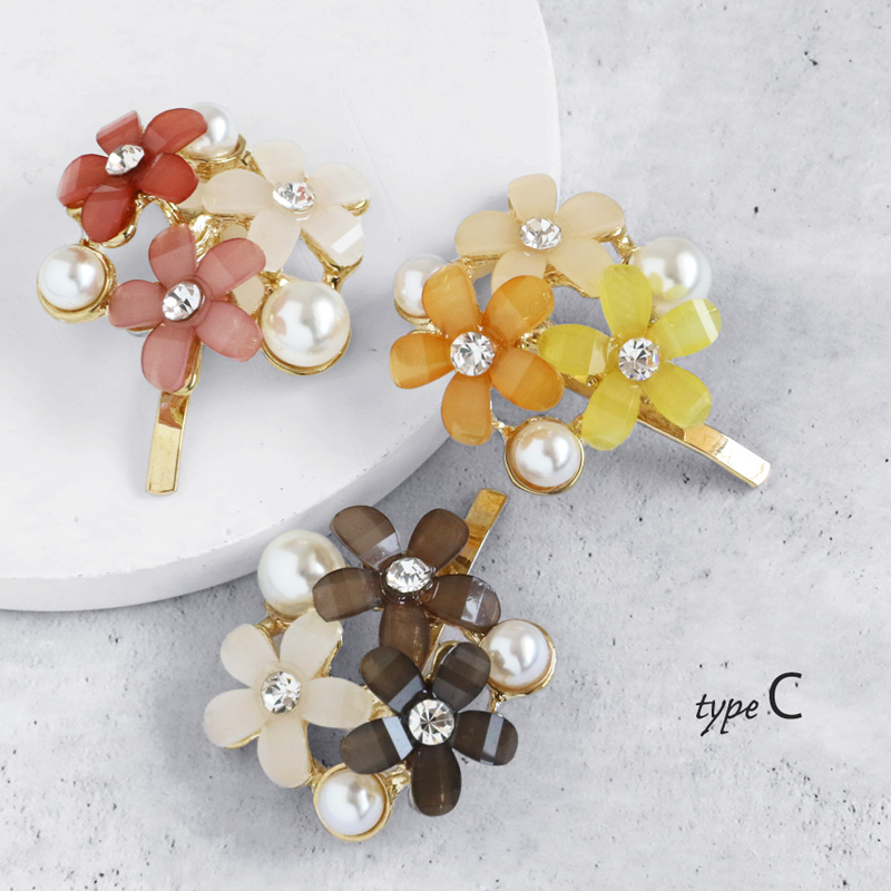 Jewel VOX ポニーフック 花 パール ヘアアクセサリー レディース