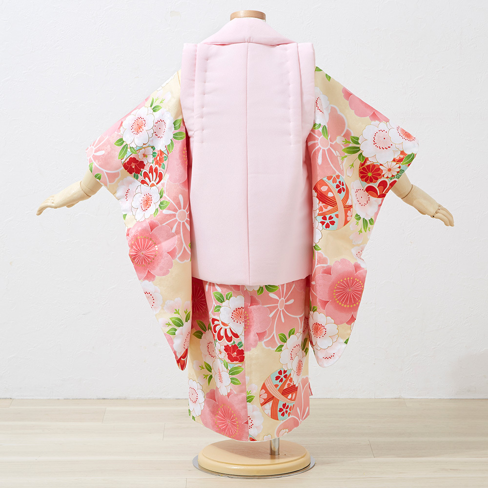 ☆【レンタル】七五三 花ひめ 被布セット レンタル 753 3歳用 はなひめ