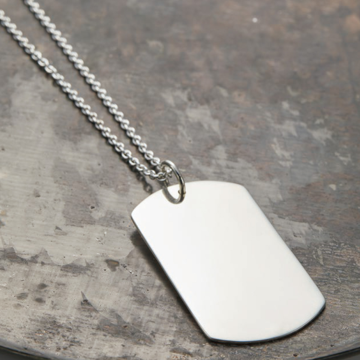 ドッグタグ 大ぶり プレート ペアにも 恋人 ネックレス ペンダント