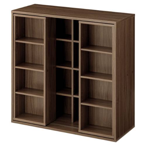 ぼん家具 本棚 大容量 スライド 収納 コミックラック ディスプレイ