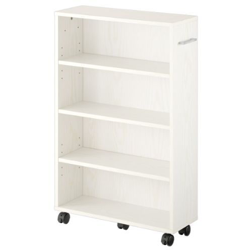 ぼん家具 【完成品】 本棚 キャスター付き コミックラック 薄型 大容量