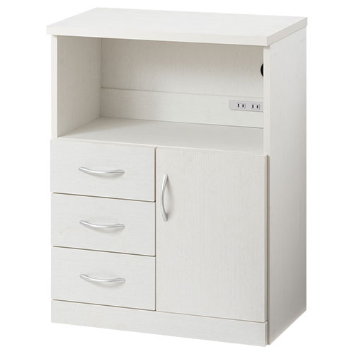 ぼん家具 【完成品】 FAX台 ルーター収納 コンセント付き ファックス台