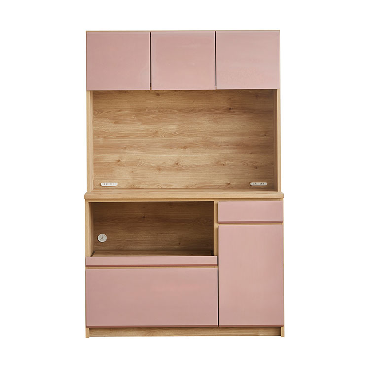 KAGUCOCO 食器棚 完成品 120 レンジ台 キッチン収納 キッチンボード