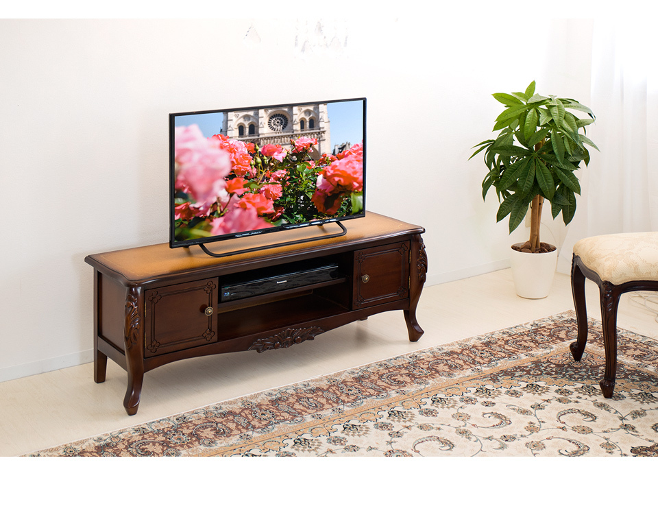 テレビ台 幅110cm ブラウン クラシック 猫脚 アンティーク おしゃれ