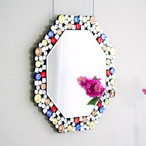 卓上 壁掛けミラー 豪華高級クリスタル調装飾 送料無料 壁掛け ミラー