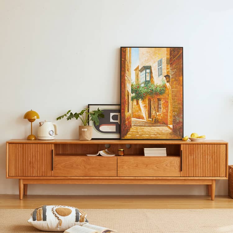 幅150 180cm」テレビ台 収納 TVボード テレビボード チェリー材