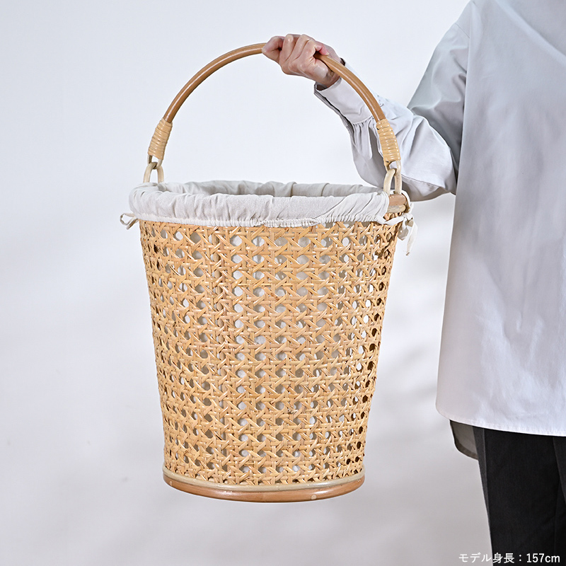 ランドリーバスケット 収納 洗濯かご ボックス バック 籐家具 GK558ND