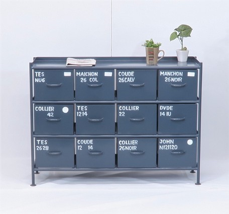 ienowa（イエノワ） スチールチェスト横型12杯引出 キャビネット