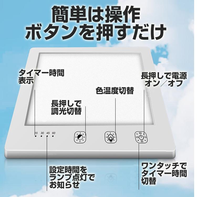 セラピーライト SADランプ ブライトライト 10000ルクス 明るさ調整可能