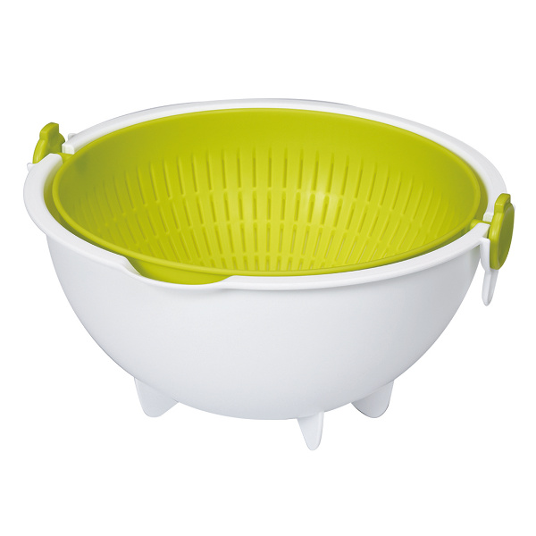 ザル ボール 一体型 スピンホイールコランダー ラージ 日本製 （ 丸型