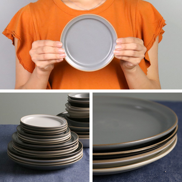 プレート 14cm SS エッジライン 陶器 食器 （ 食洗機対応 電子レンジ