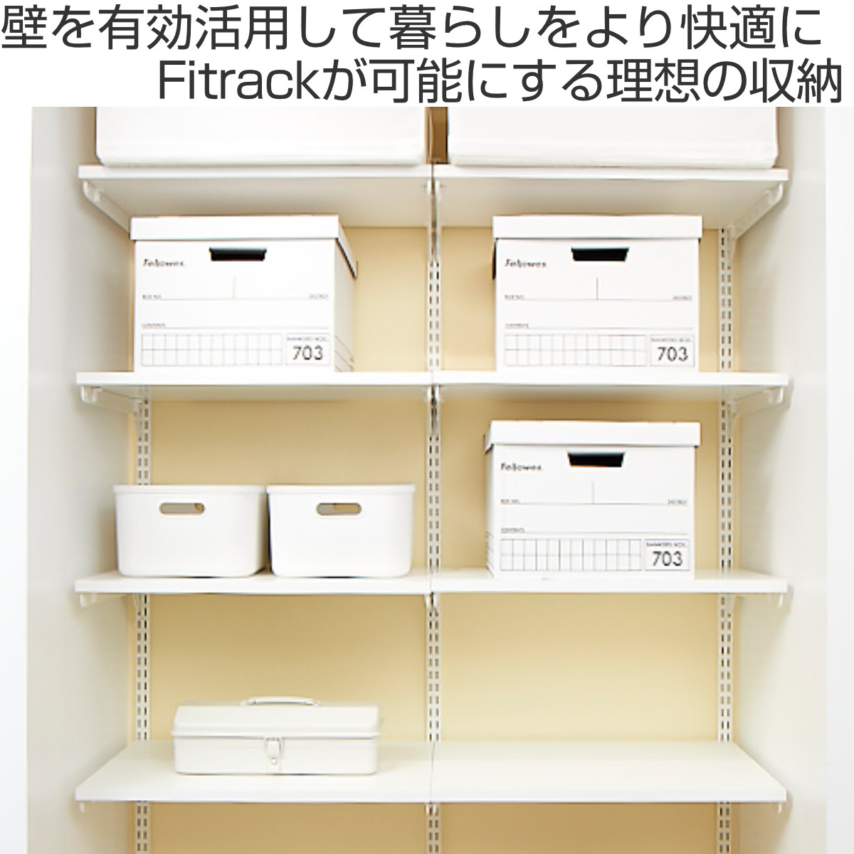 壁面収納 棚 幅45cm×奥行30cm TSセット フィットラック （ 棚板 木製