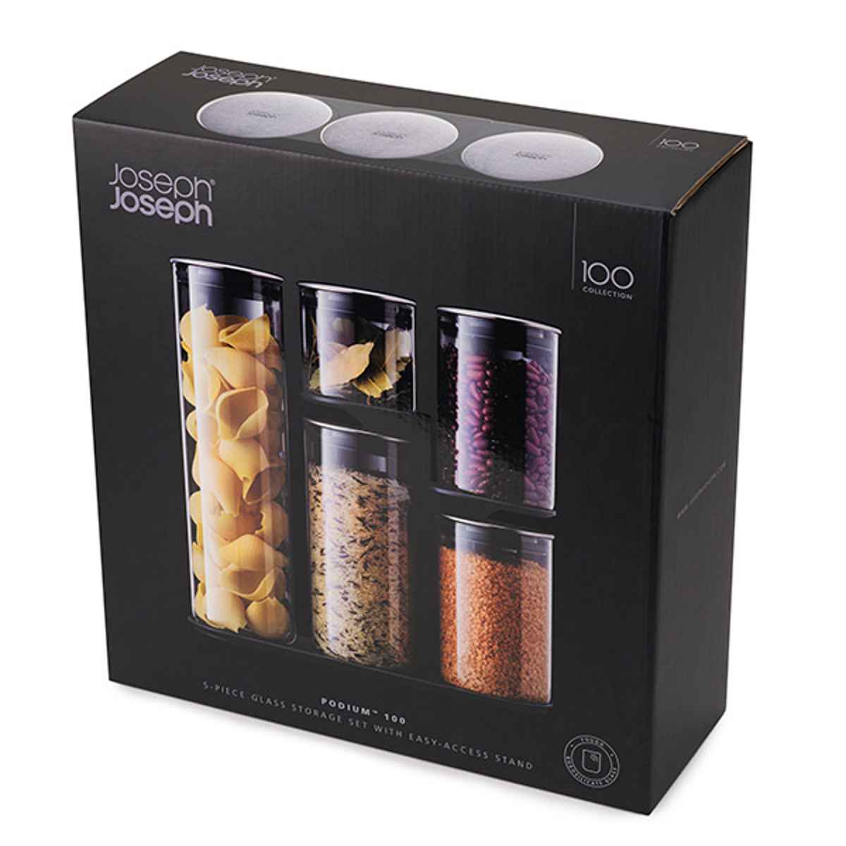 Joseph Joseph（ジョセフジョセフ） 保存容器 ポディウム 100 ガラス