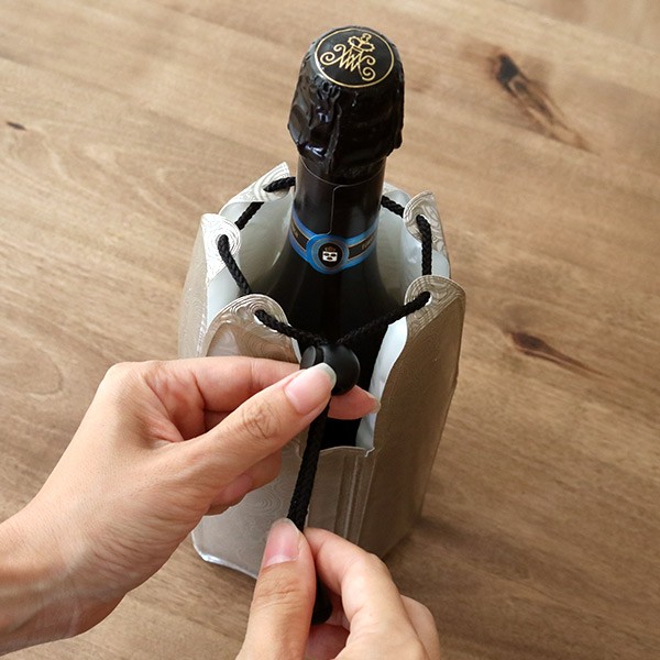 シャンパンクーラー プラチナ 折りたたみ式 vacuvin （ バキュバン