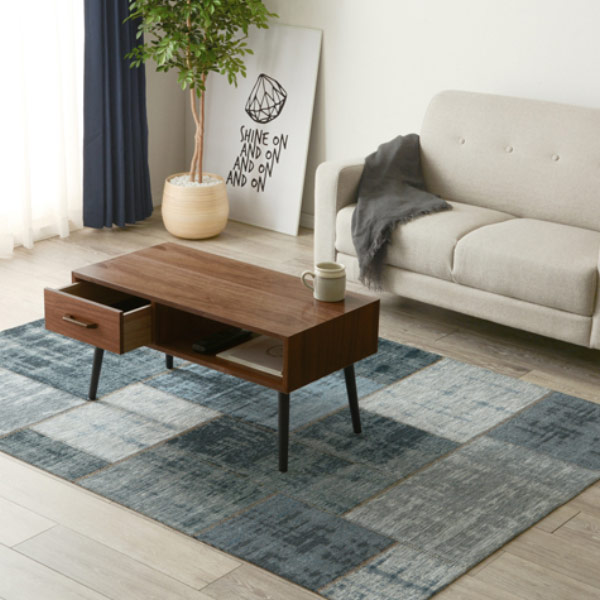 センターテーブル 幅80cm ローテーブル 引き出し 長方形 テーブル 木製