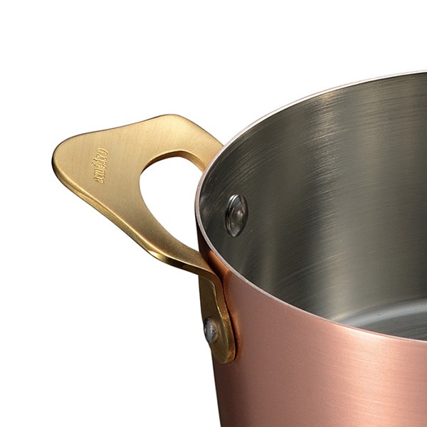 両手鍋 12cm 銅製 ガス火専用 日本製 ameiro KONABE 12 （ オーブン