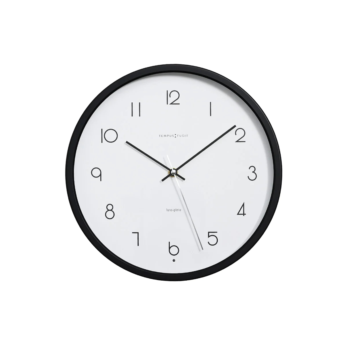 掛け時計 ルナプレーナ 直径30.5cm センサー式ライト 連続秒針 （ 時計