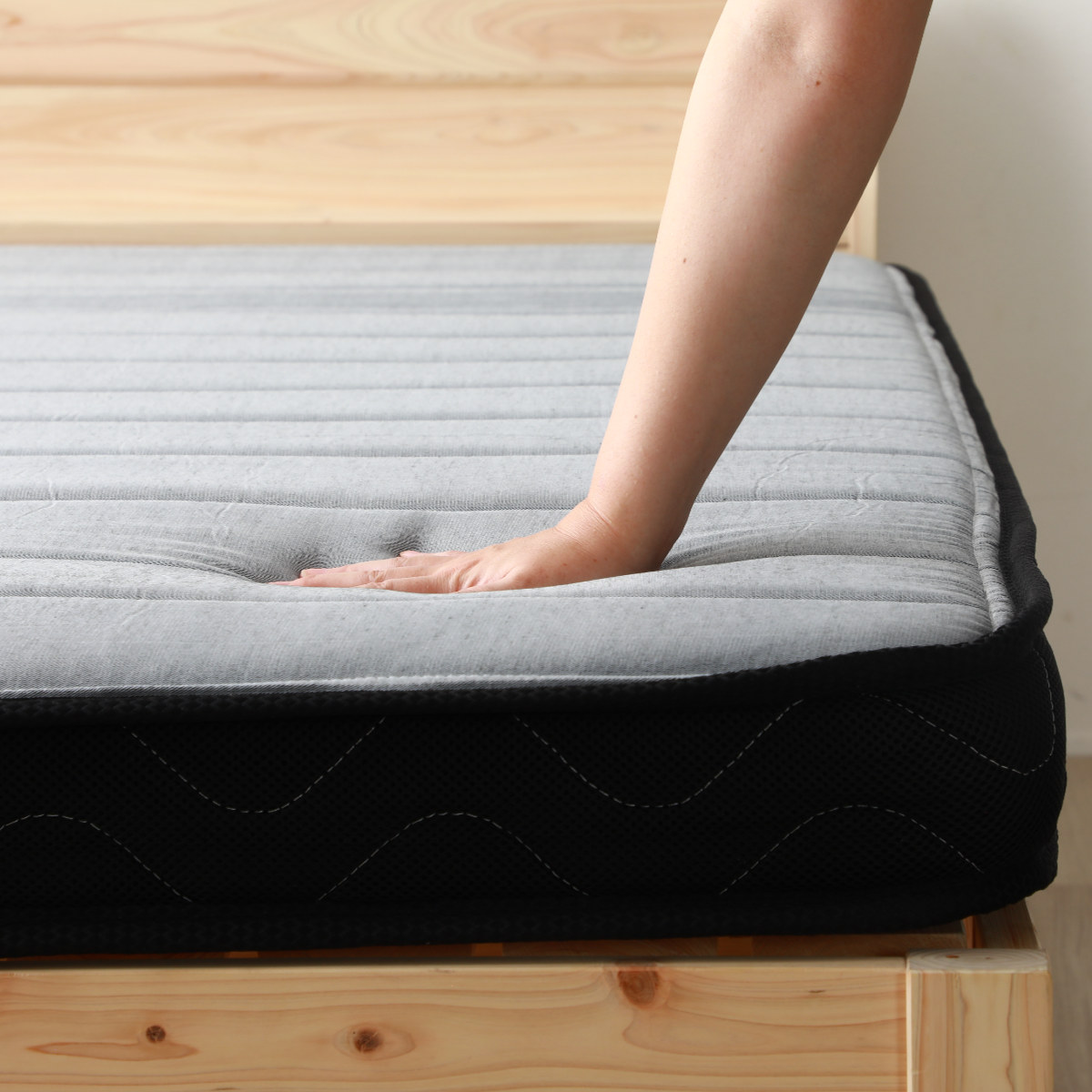 高反発ウレタンマットレス ダブル 咲夜ハイフィール 厚さ12cm （ 薄型