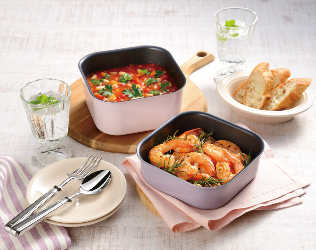 和平フレイズ フライパン・鍋 4点セット 16cm IH対応 角型 着脱