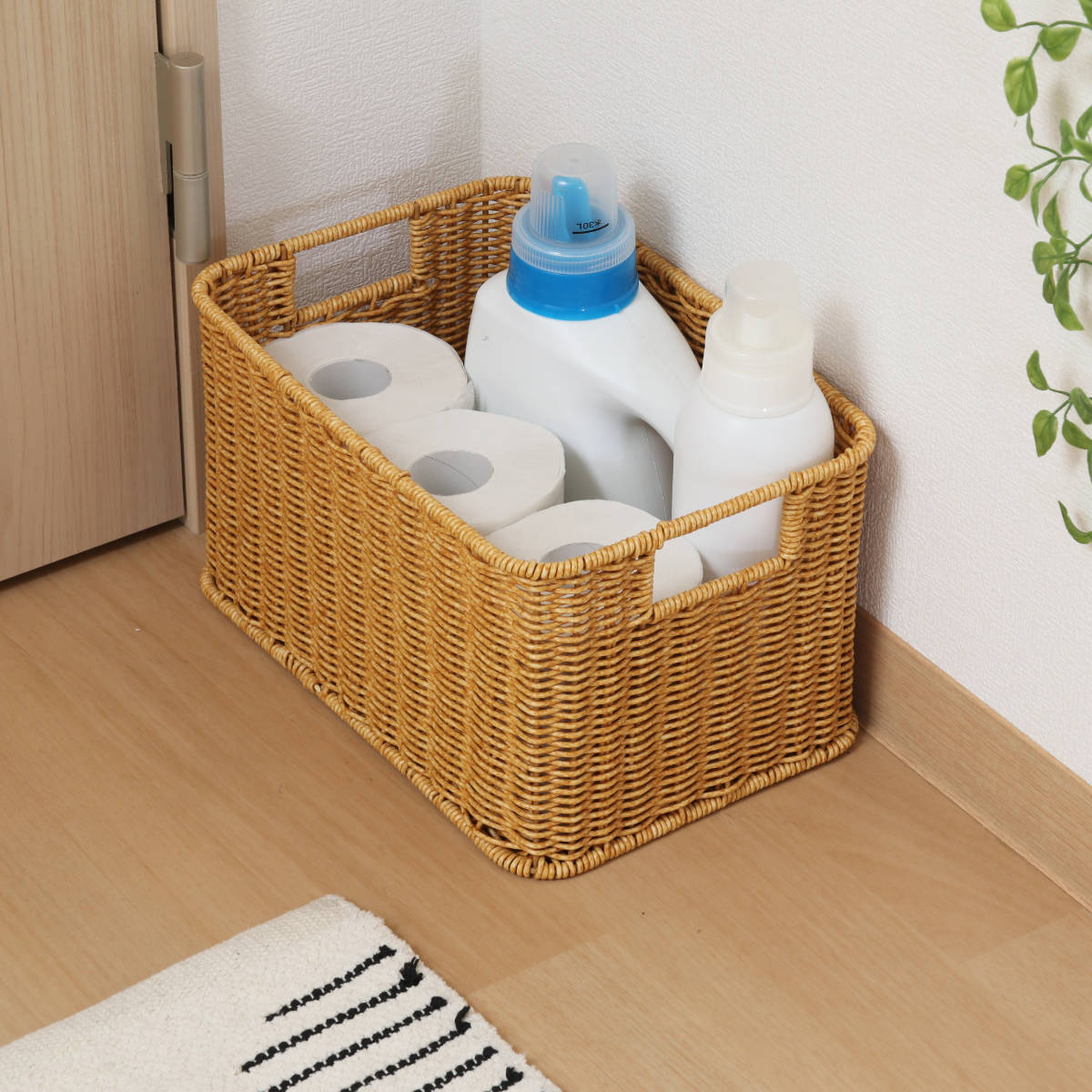 不二貿易（Fuji Boeki） バスケット 洗える収納ボックス かご 水洗い