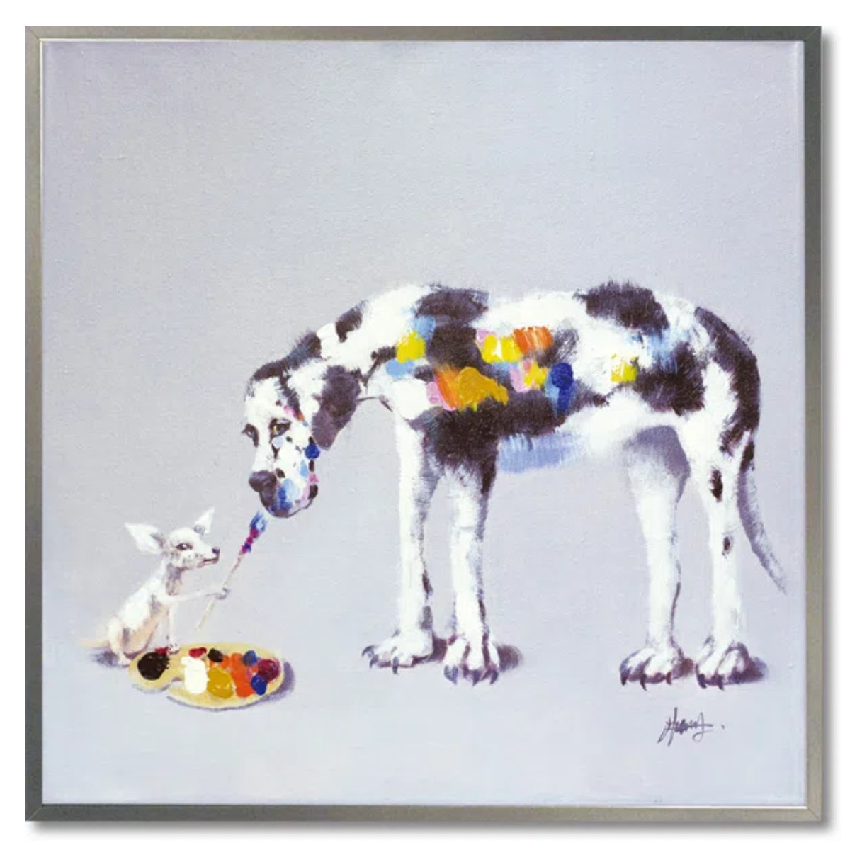 オイル ペイント アート「ドッグ ペインティング」 （ 絵画 絵 アート