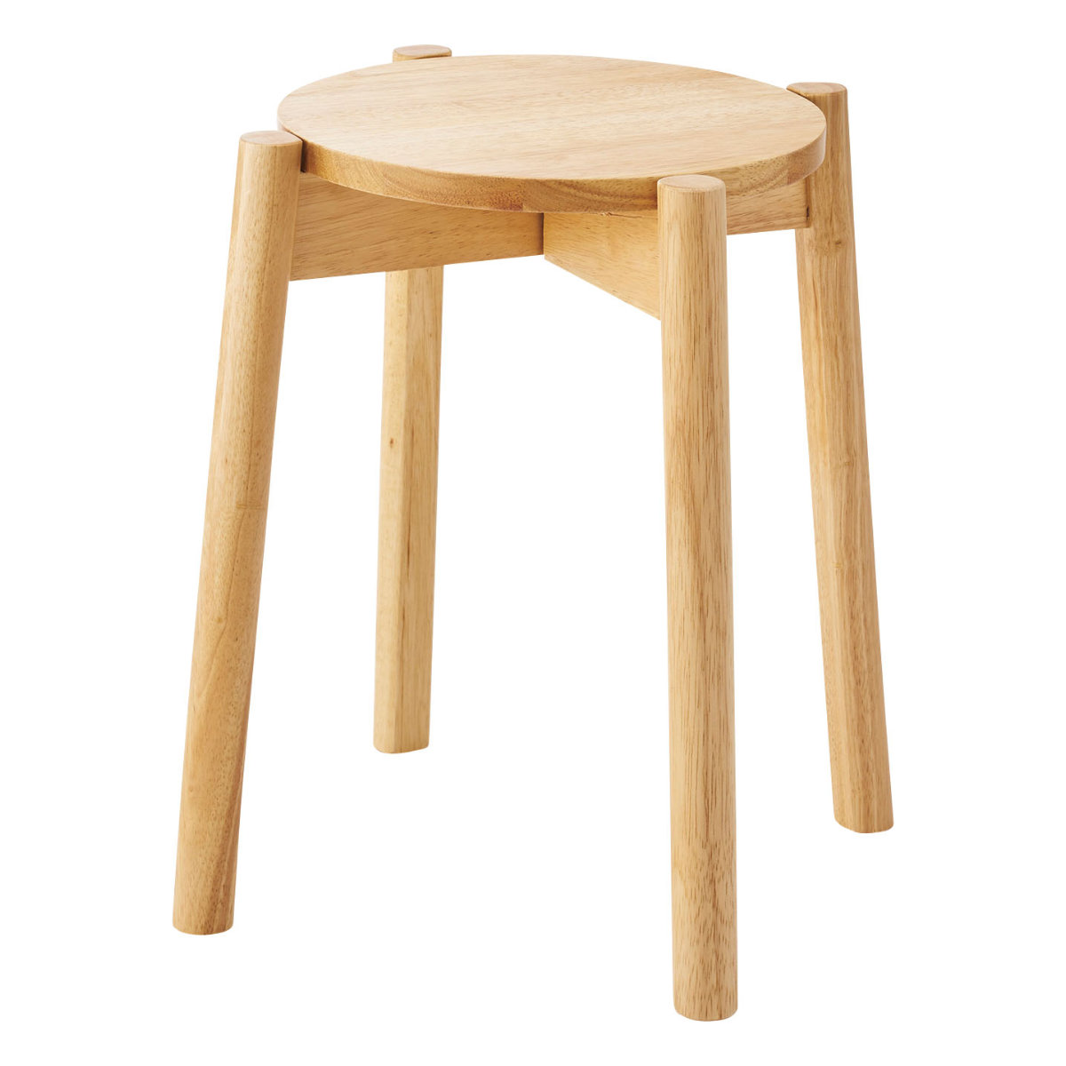 東谷 スツール 円型 高さ44.5cm スタッキング可能 （ 丸 円形 天然木