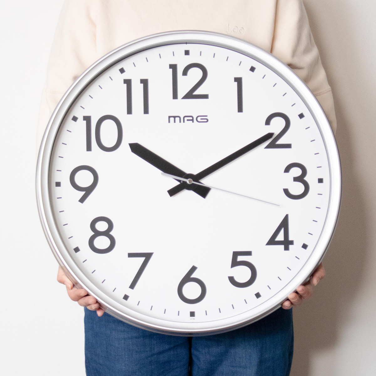 ノア精密 掛け時計 大型 メガタイム MAG 業務用 連続秒針 静音 （ マグ