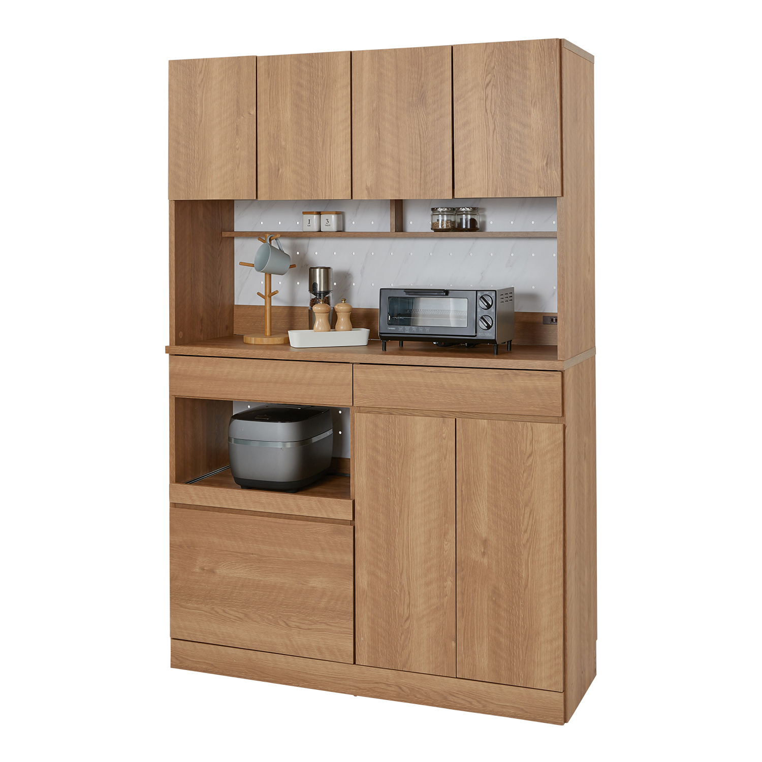 LOWYA（ロウヤ） 食器棚 キッチンボード キッチン収納 幅120cm