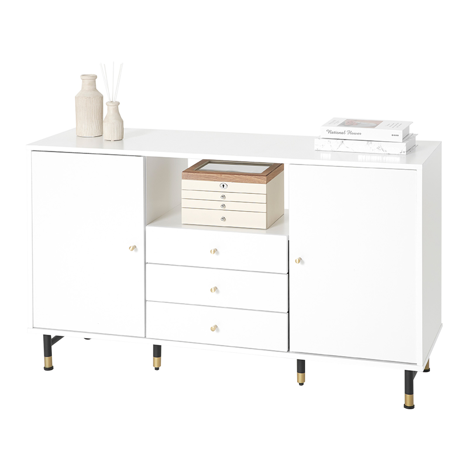 LOWYA（ロウヤ） キャビネット 幅120cm おしゃれ サイドボード