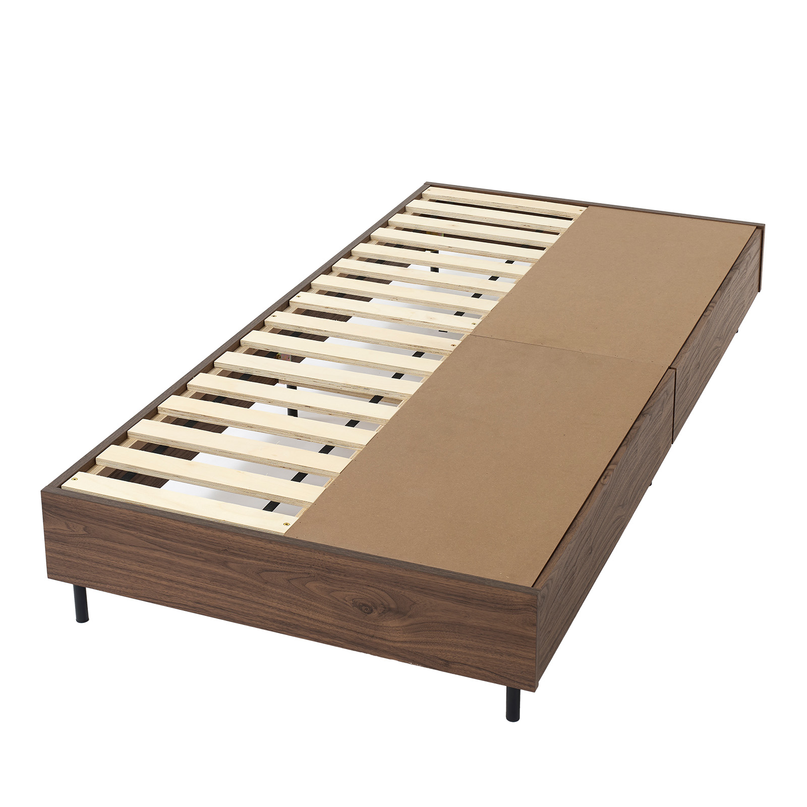 LOWYA（ロウヤ） ベッド ベッドフレーム 単品 S シングルベッド すのこ