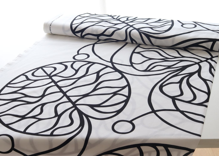 marimekko（マリメッコ） 生地 Bottna ボットナ ホワイト×ブラック