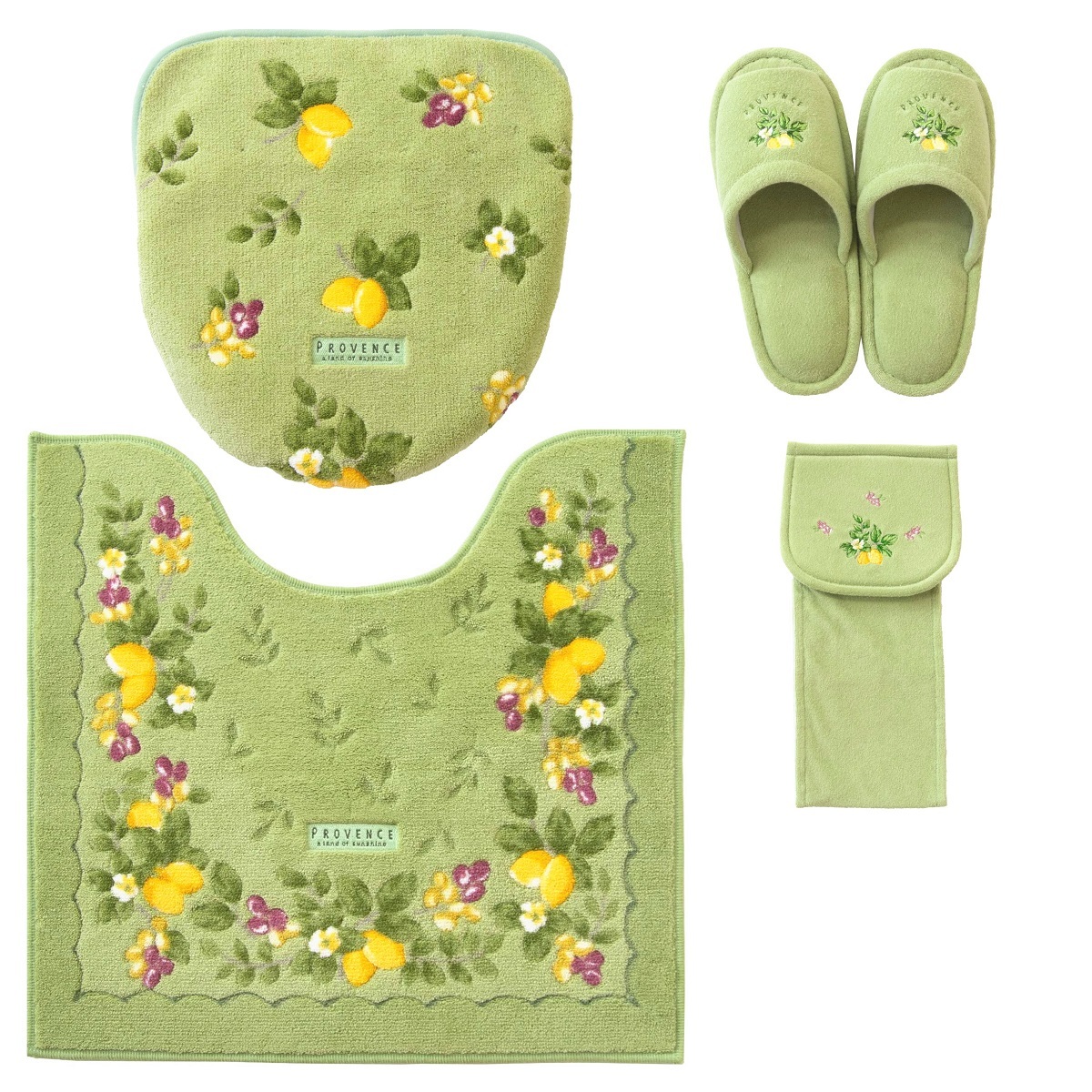 オカ トイレマットセット 北欧 おしゃれ 風水 4点 58×60cmセット 4点