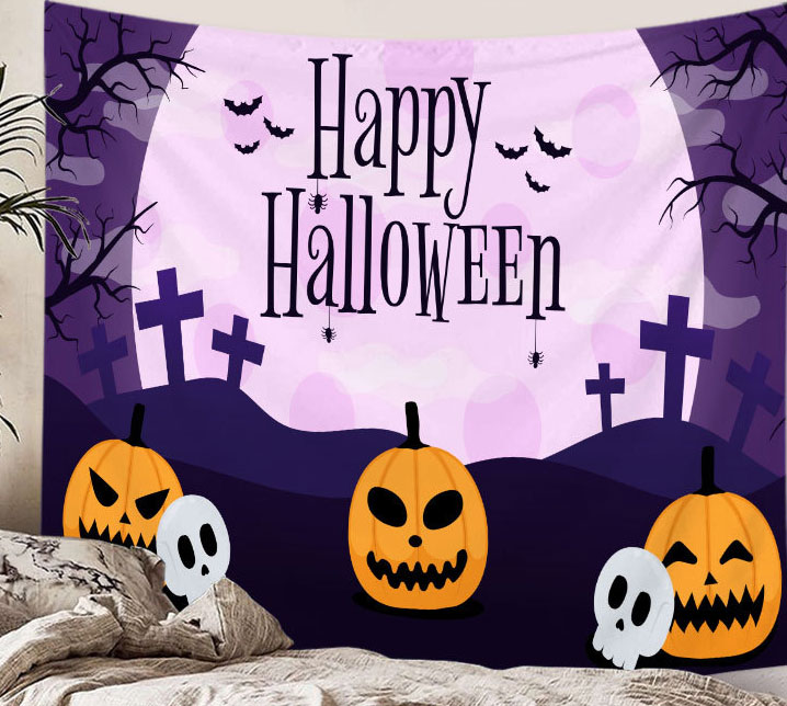 ハロウィン 飾り タペストリー 背景布 かぼちゃ 装飾 仮装 犬 猫