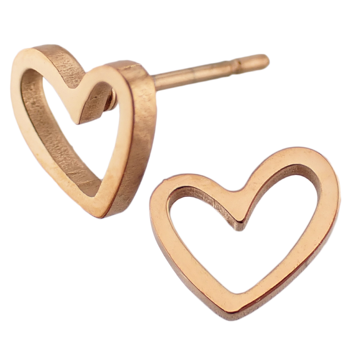 ピアス レディース サージカルステンレス製 オープンハート ハート型