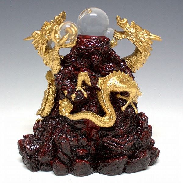 風水龍 置物 双龍（中）20cm : 仏像と縁起物の専門店 龍祥本舗 - 通販