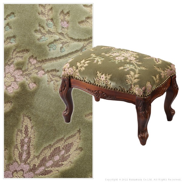 完成品 イタリア製 ヴェローナ クラシック フットスツール スツール 金