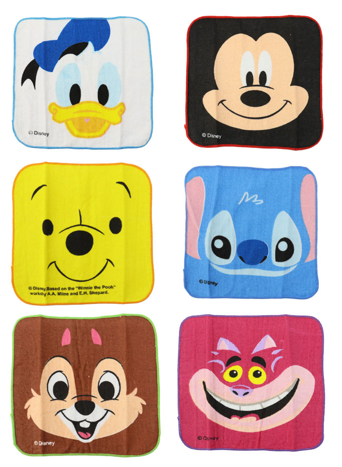 Disney（ディズニー） 【ネコポス可】ディズニー 顔柄ミニタオル