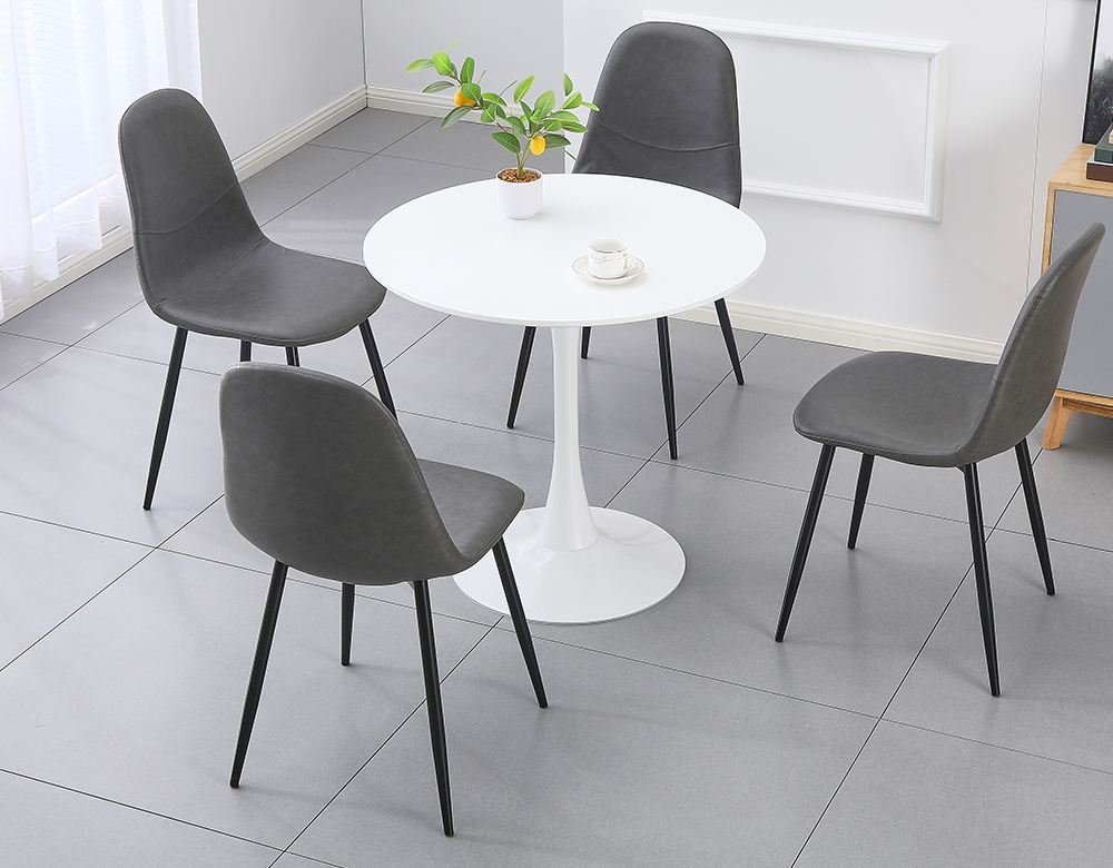 ダイニングチェア 4脚セット PU レザー ハワードチェア クッション付き