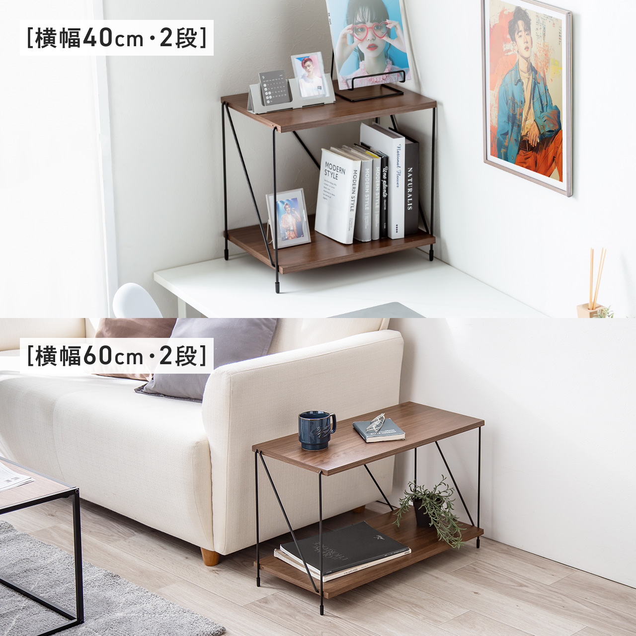 SANWA SUPPLY（サンワサプライ） オープンラック 3段 おしゃれ 木製