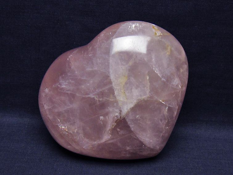 ローズクォーツハート 置物 [t457-4458]