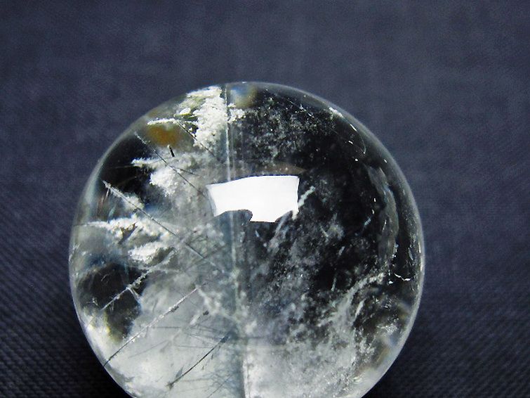 ガーデンルチル水晶 丸玉 25mm [t91-9173]