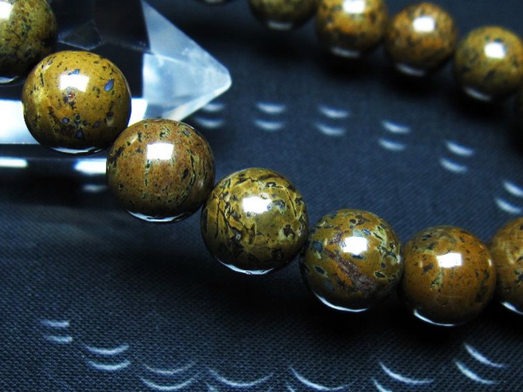 コンドライト「サハラNWA869隕石」 ブレスレット 11mm [t352-1784]