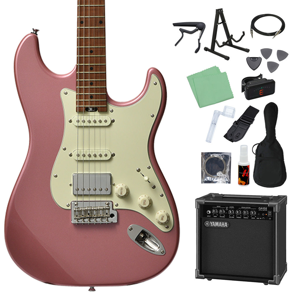 Bacchus（バッカス） BSH-850/RSM エレキギター初心者14点セット