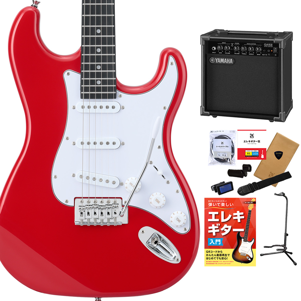 BUSKER'S バスカーズ BST-Standard エレキギター初心者12点セット